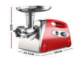 800W Electric Meat Grinder Mincer Sausage Red MG1001-RD_NZ
