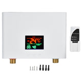 5500W Tankless Instant Electric Water Heater with Touch Panel Remote Control for Kitchen Bathroom V1294-YM0714-3113210258512