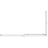 150mm Adjustable Single Door Corner Sliding Glass Shower Screen in Chrome V63-846691