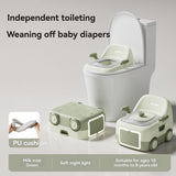 baby portable toilet, potty training, weaning off diapers, soft PU cushion, night-light, bathroom V1106-113-28563-MIS-THREE