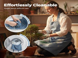 Lightweight Cotton Denim Apron with Front Pocket, Adjtable Bib Apron for Men Women Chef Apron, V1258-DP02-F-385
