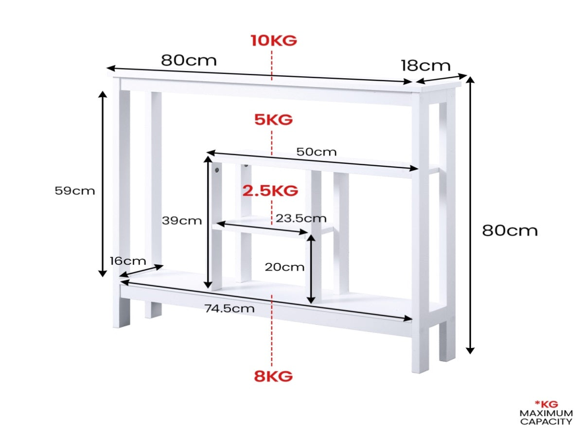 Sarantino Julian Console Table in White TBL-503-02-WH – ZNTS Wholesale ...