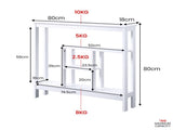 Sarantino Julian Console Table in White TBL-503-02-WH