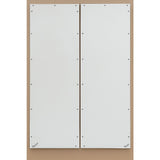 Double Wall Bed in White Gloss Space Saving Murphy Bed Kit with Silver Door Handle V63-953701