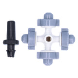 50Set 4 Outlet Sprayer Nozzle Misting Hanging Sprinkler Irrigation Accessory Gray V1294-YM0901-3111210104011