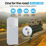 GECKO 142L Upright Portable Fridge / Freezer, 12V/24V/240V for Motorhome and Caravan, Silver V219-CMPFRUGK14SA