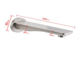 Brushed Nickel Round Bathtub Bubble Outlet Wall Mounted Spout Stainless Steel V1233-SP905BN