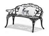 Outdoor Bench, 38.8 inches Metal Bench for Outdoors, 480 lbs Load Capacity Bench, Outdoor V952-GYZYJS40YC00PL1X7V0