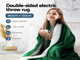 Giselle Electric Throw Rug Heated Blanket Double Sided Green EB-C-THROW-RUG-DS-GN