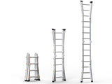 Telescoping Ladder A Frame, 13 FT Compact Aluminum Extension Ladder, Multi-Function Portable V952-DGNAZXYST40MJ7HIQV0