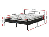 Artiss Bed Frame Double Metal Bed Frames SOL with Mattress MBED-C-SOL-0907-D