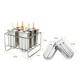 Ice Lolly Mold Stainless Steel Popsicle Mold Ice Cream Mould with Stainless Steel Stick Holder V1294-YM0722-JYA02166