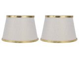 2PCS Fabric Lampshade European Style Lamp Shade for E14 Screw Chandelier Wall Lamp Beige White Gold V1294-YM0710-3119210206411