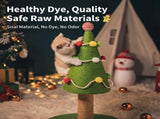 Christmas Tree Cat Scratching Post with Natural Sisal Rope, Durable Large Cat Scratcher with Plush V1341-ZY-EX27HZU9-M