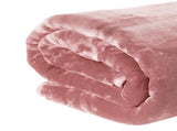 Laura Hill 600-GSM Mink Blanket Queen Size Double-Sided Soft Plush Bed Faux Throw Rug Wine Pink MINK-PK