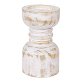 Contemporary Carved Loop Pillar Candleholder 20cm V637-92098CDL