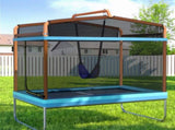 Everfit 6FT Trampoline Kids Rectangle Trampoline w/ Swing Enclosure Safety Net Orange TRAMPO-C-R6-BLOR