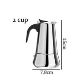 Clearance! Eguiwyn Coffee Maker Stainless Steel Mocha Espresso Latte Percolator V1189-LWWAL-20260325-02076