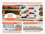 Plastic Stackable Bins, 37.7 x 21.5 x 18 cm , Plastic Containers for Organizing & V952-DDWLX6GZ14LTCARKA001V0
