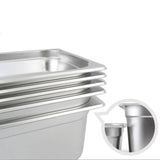 SOGA 6X Gastronorm GN Pan Full Size 1/1 GN Pan 2cm Deep Stainless Steel Tray GASTRONORMPANS5401X6