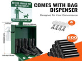 Dog Waste Station with 600 Dog Poop Bags Commercial Park Pet Poop Station V952-GFBZTZDXGSYBM1LVVV0