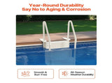 4-Step White Robust Pool Ladder of 2 Handrails for 1219.2-1371.6 mm Pools V952-DXYCTLTSFSSLMT8OVV0