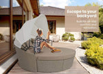 LONDON RATTAN Day Bed Daybed Sofa Garden Wicker Outdoor Furniture Round V219-FURODRLONADBB5