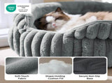 Cat Bed Plush Cat Bed Round Cat Bed Cat Furniture Cat Comfort High-Quality Cat - Navy / 26in V1107-135-51049-NVY-26IN