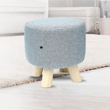 Fabric Ottoman Foot Stool Rest Pouffe Footstool Wood Storage Padded Seat V63-825521