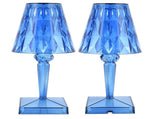 LED Crystal Table Lamp Transparent Prism Dimmable Desk Lamp USB Charging Indoor LightingBlue V1294-YM0901-3119210122312