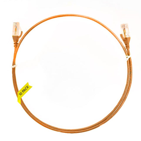 0.5m CAT6 Ultra Thin LSZH Ethernet Network Cable  10 Pack Orange 004.004.5002.10PACK
