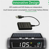 Car Wireless Headup Display Solar GPS Digital Speedometer with LCD Screen Overspeed Alarm KMH/MPH V1370-AZ4-13126