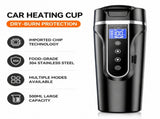 500ML Black Large Stainless Steel Car Electric Heated Travel Mug - 12V & 24V Vehicle Smart Insluted V888-ELOSUNG55111-1