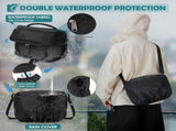 Anti-Theft Camera Shoulder Bag, Waterproof Polyester DSLR Camera Bag with Padded Compartments for V1237-ZY-917-075