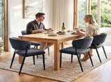 Artiss Dining Chairs Set of 4 Linen Fabric Soft Upholstered Chairs Charcoal DINC-KJ-7016-CHX4