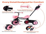 Toddler Tricycle & Stroller for 18 Months to 5 Year Old, Kids Trike with Parent Push Handle, V952-DSTGBDDPHLLBNEG56001V0