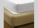 Ramesses Vertical Quilted Valance Linen SINGLE V442-KIT-VALANCE-QUILTED-LINEN-SB
