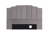 Artiss Bed Head Headboard Double Velvet 138CM - Grey BED-HEAD-WING-D-GY