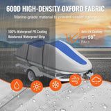 Jet Ski Cover 320-342 cm Trailerable Waterproof PWC Cover, Heavy-duty 600D Marine Grade PU Oxford V952-MTTZ600D1261S5O7FV0