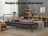 Giselle Bedding Single Mattress 25cm Pocket Spring Latex Euro Top Medium Firm Bed MATTRESS-D-NOIR-25-S