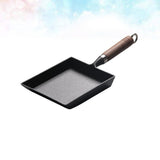 Black Rectangular Nonstick Pan with Flat Bottom, Perfect for Gas Burner Cooking and Easy Food V1370-AZ4-08804