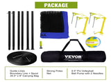 Outdoor Portable Volleyball Net System, Adjustable Height Steel Poles, Professional Volleyball Set V952-PQWTZ323YCGGF6Y0EV0