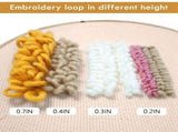 Beginner Punch Needle Kit for Embroidery Adjustable 3-Needle Punch Needle, Embroidery Hoop, Monks V1192-AZ-W-24523