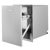 Pull Out Trash 50x58x57.4 cm Raised Style Trash Bin with Pull-Out Tray Stainless Steel Trash V952-CTGSHGLJCTG000001V0