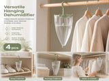 4 Pack Green Umbrella Fragranced Dehumidifier Containers, Full Garment Rack Set, Bright Fresh Scent V1221-XM-LB2056-GM0077