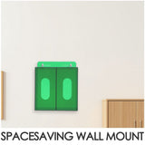 Acrylic Wall Mount Face Holder with Dual Slots for Masks and Gloves Storage Organizer V1369-AZ3-W-19332