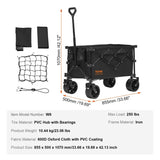 VEVOR Collapsible Folding, 113 L Beach Cart with All-Terrain Wheels, Heavy Duty Folding V952-ZDHYBXSSTCHSYD6HOV0