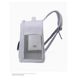 Grey Spacious Pet Carrier Backpack with Clear Window - Comfortable Travel Bag for Cats & Small Dogs V888-ELOSUNG27129