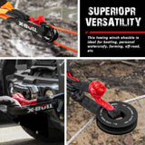 X-BULL Recovery Ring Soft Shackle Kit Snatch Block Pulley Rope Snatch Ring 4WD V211-AUEB-SSR001