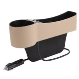 Masteelf Car Seat Gap Storage Box 1Set Beige Leather with Car Seat Slide Filler for Drivers V1189-LWWAL-20260327-03584